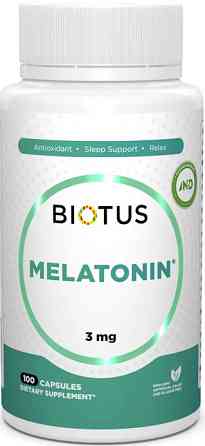 Мелатонін для покращення сну Biotus Melatonin 3 мг 100 капс Київ