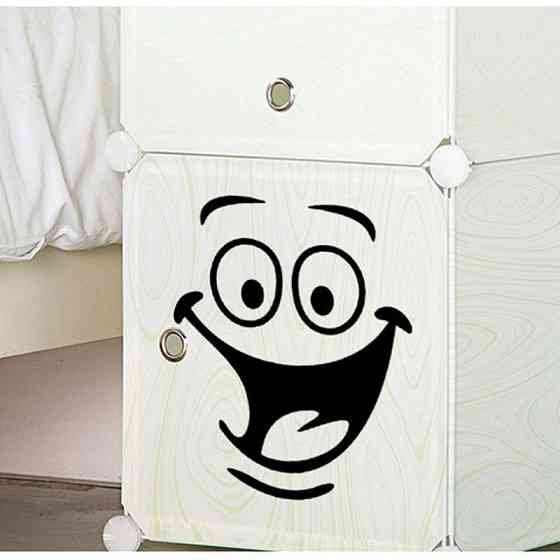 Наклейка для дому інтер'єрна Смайл 23 на 19 см чорний Київ