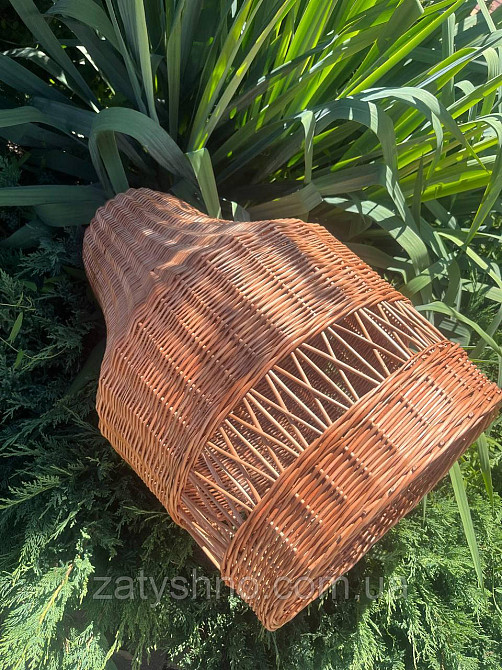 Люстра плетеная кофейная из лозы Киев - изображение 4