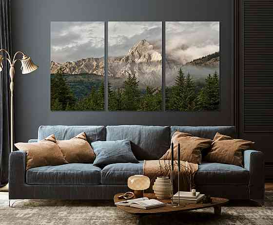Модульная картина в гостиную / спальню  Гірський масив     ART-023_3A Киев