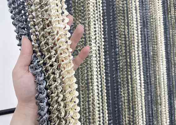 Штори-нитки спіраль з люрексом Сірий з молочно-бежевим 300х300см 1 шт (61-123) Київ