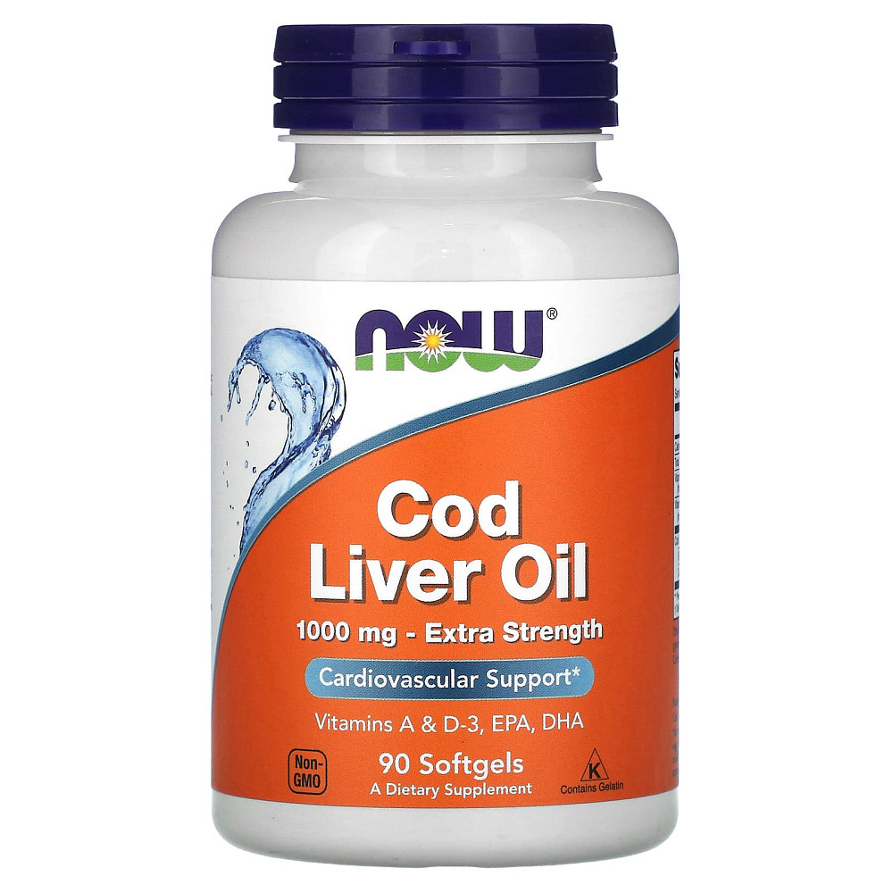 Рыбий жир из печени трески (Cod Liver Oil) 1000 мг 90 капсул Київ - фото 1