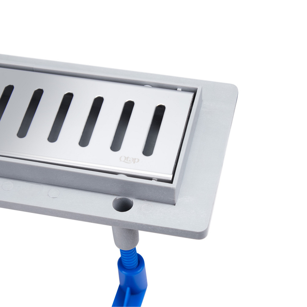 Трап Qtap Dry FA304-700 лінійний із сухим закривом і неіржавкою решіткою 700х73 Київ - фото 3