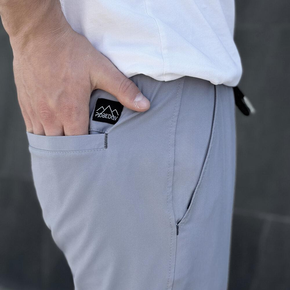 Чоловічі штани джогери з кишенями сірі Pobedov Vershyna Київ - фото 8