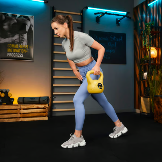 Гиря вінілова 8кг Trex Sport TX-008CKB жовта Київ