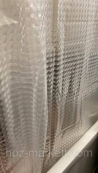 Штора у ванну з ефектом 3D шторка для ванної біло-прозора Харків - фото 8