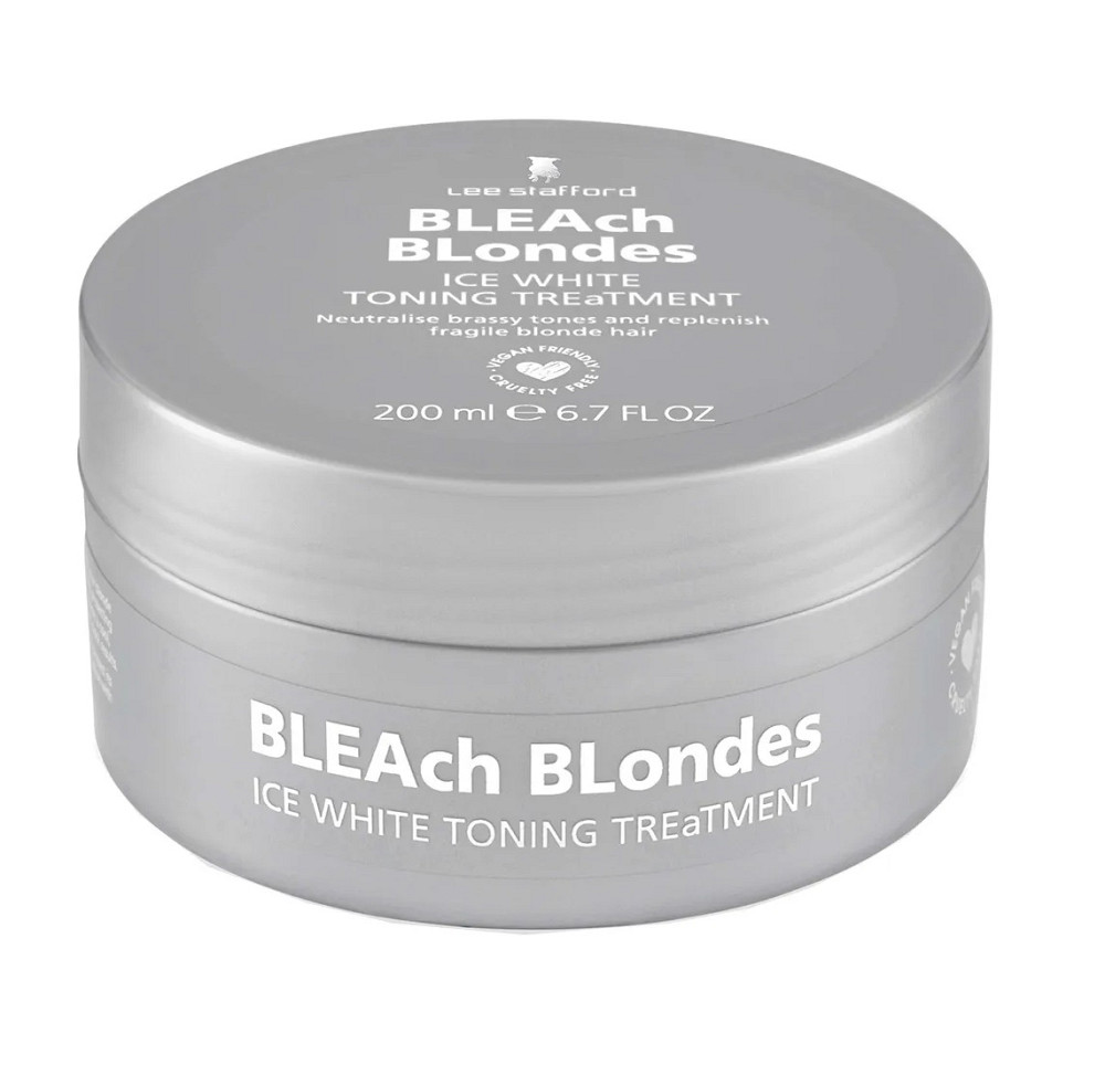 Маска для волосся з синім пігментом Bleach Blondes Ice White Toning Treatment Mask Lee Stafford 200 мл Київ - фото 2