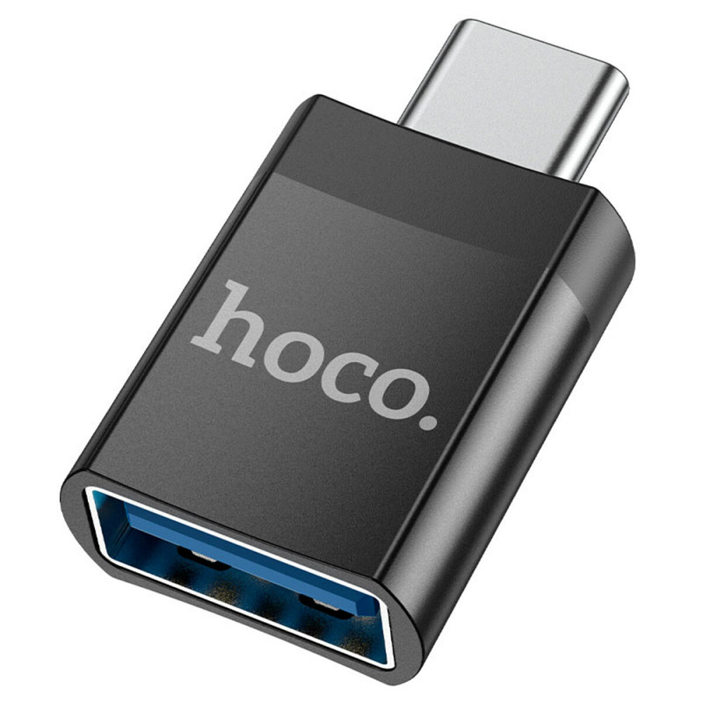 Кабель-перехiдник HOCO UA17 Type-C male to USB female USB3.0 adapter Black Київ - фото 1