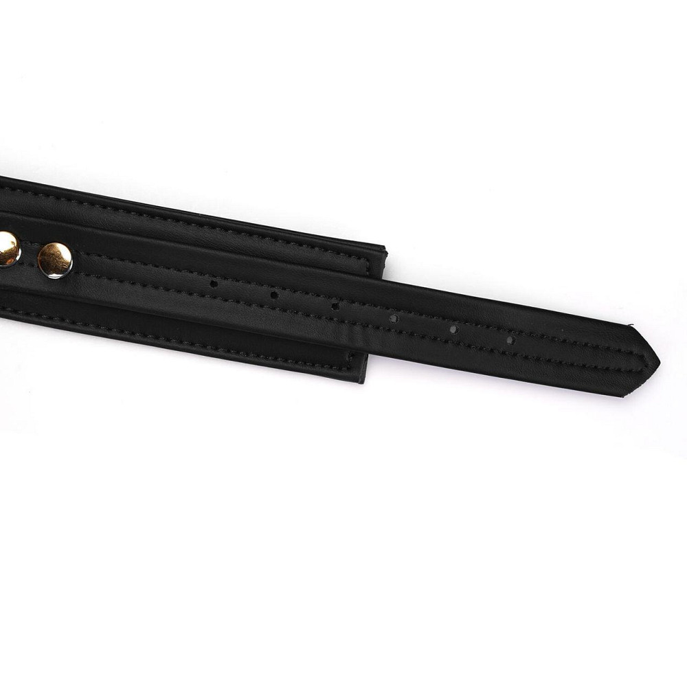 Нашийник з повідцем Liebe Seele Black Organosilicon Collar with Leash, екошкіра Sex Aura Київ - фото 5