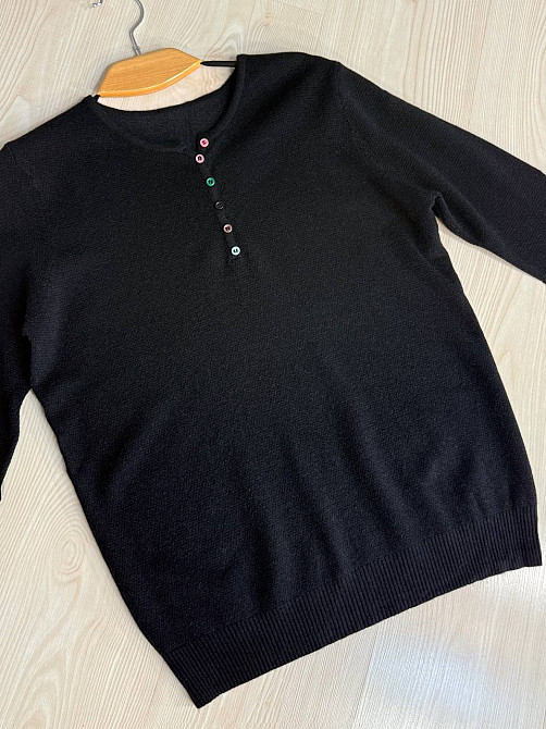 Свитер женский A-N 02493 букле с пуговицами тонкий и теплый базовый, черный, one size Киев - изображение 13