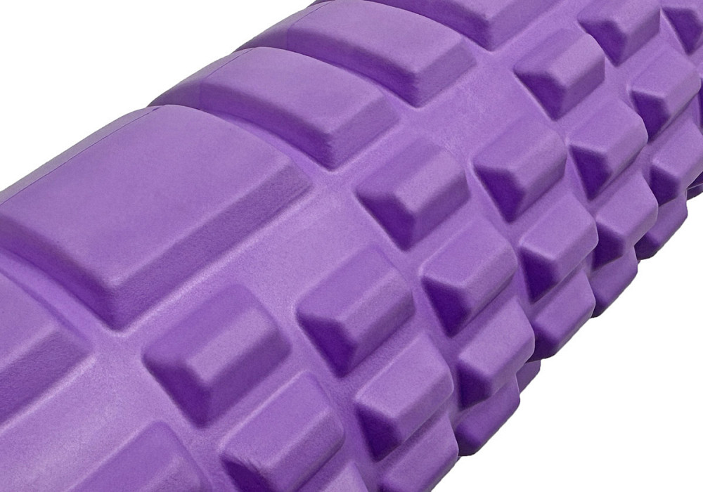 EasyFit Масажний ролер EasyFit Grid Roller 60 см v.3.1 фіолетовий Київ - фото 3