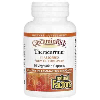 Травы Natural Factors Экстракт куркумина, теракурмин, 30 мг, CurcuminRich, Theracurmin, 30 (NFS-04542) Винница