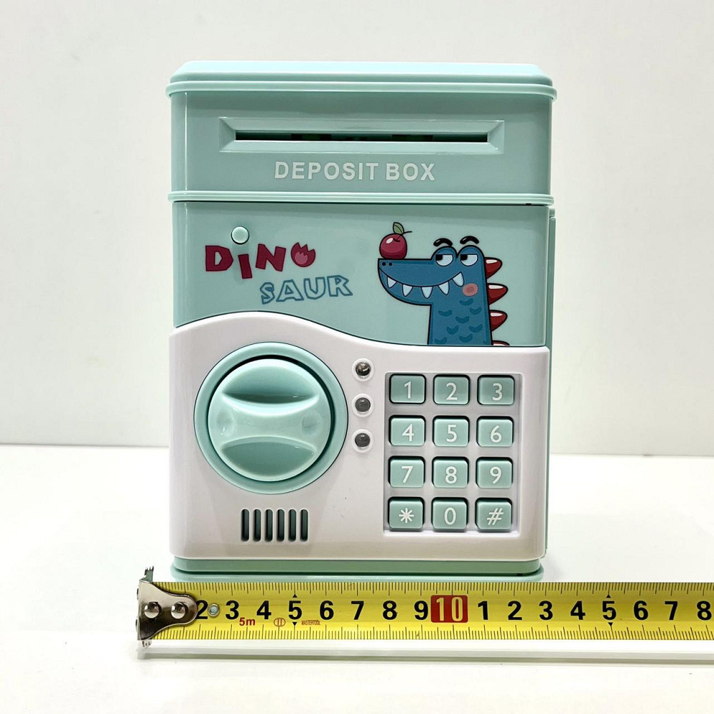 Сейф-скарбничка з кодовим замком та купюроприймачем для паперових грошей та монет Блакитний (MK 4776) Чернігів - фото 8