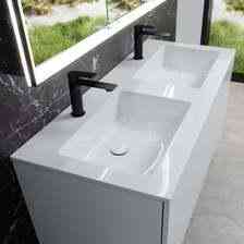 Раковина neoro n50 ultrapłaska podwójna  wpuszczana w blat szer. 120,5 gł. 51,5 cm, BN0098WH, sz: 120.5 wys: Киев