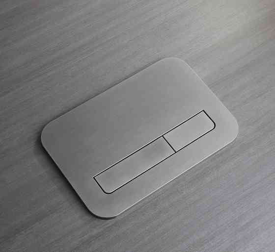 Панель змиву Koer KT-0609-07 240x160x7mm пластикова, кнопка лінійна (колір графіт) (KR6133)   ( 25039 ) Харків