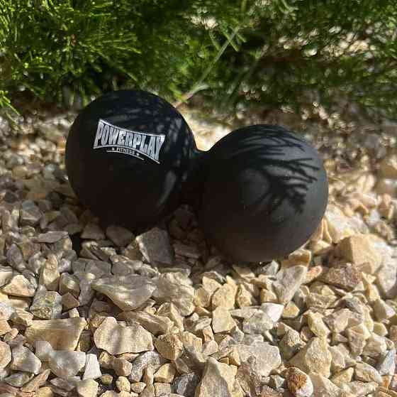 Массажний силіконовий підвійний м'яч PowerPlay PP-4355 Silicone Lacrosse Peanut Ball (6.3*12.6см.) Чо Кам'янське
