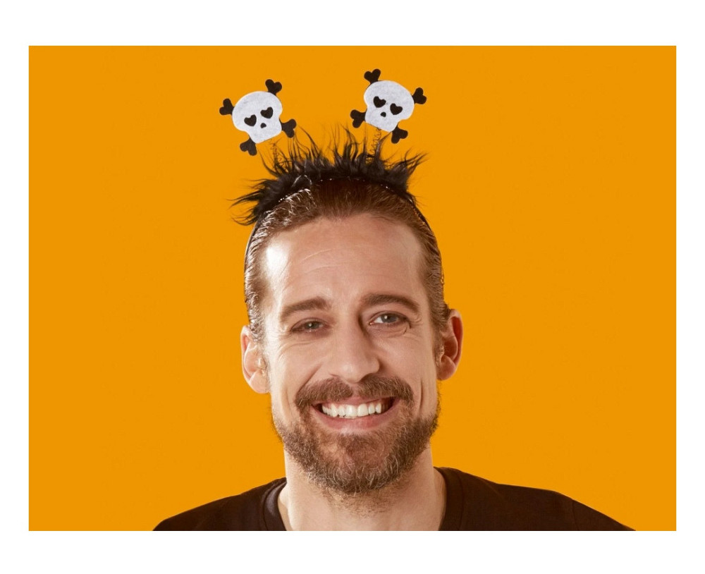 Обруч Черепа на Хелловін 12 на 22 см чорний Київ - фото 5