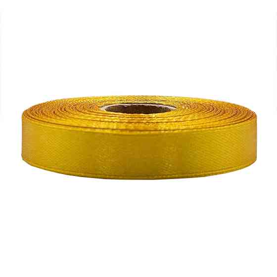 Атласная лента для рукоделия АБ-607, 1,2 см x 23 м, Золотой Винница