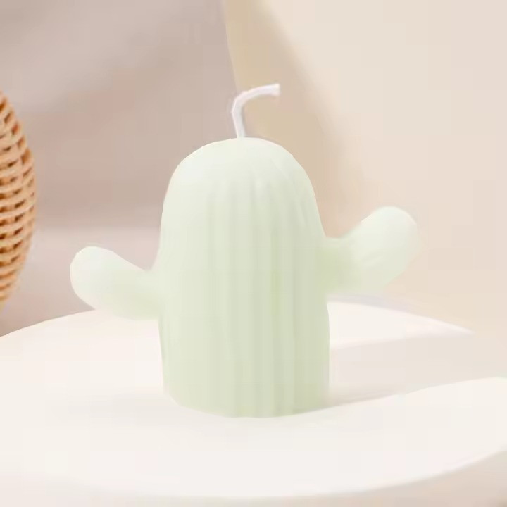 Свеча “Кактус” белый ручной работы Каменец-Подольский - изображение 3