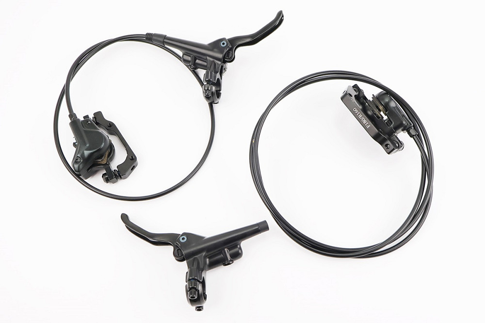 Гальмо Disk-brake переднє (F180/R160мм)+заднє (F180/R160мм) у зборі, диски 160/180мм, кріпл. 6 болтів, чорні Киев - изображение 2