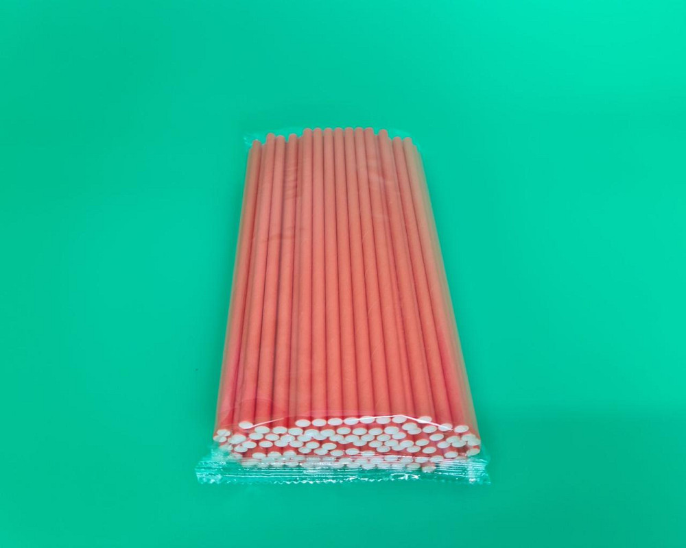 Соломка паперова трубочка 100шт помаранчева (1 шт) Харків - фото 2