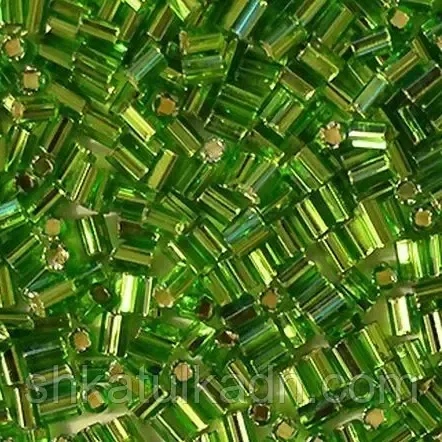 Бісер Чехія (рубка (рубка блискучий, зелений) розмір 11 Дніпро