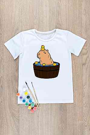 Футболка-розмальовка дитяча Капібара топюрма Одяг Київ