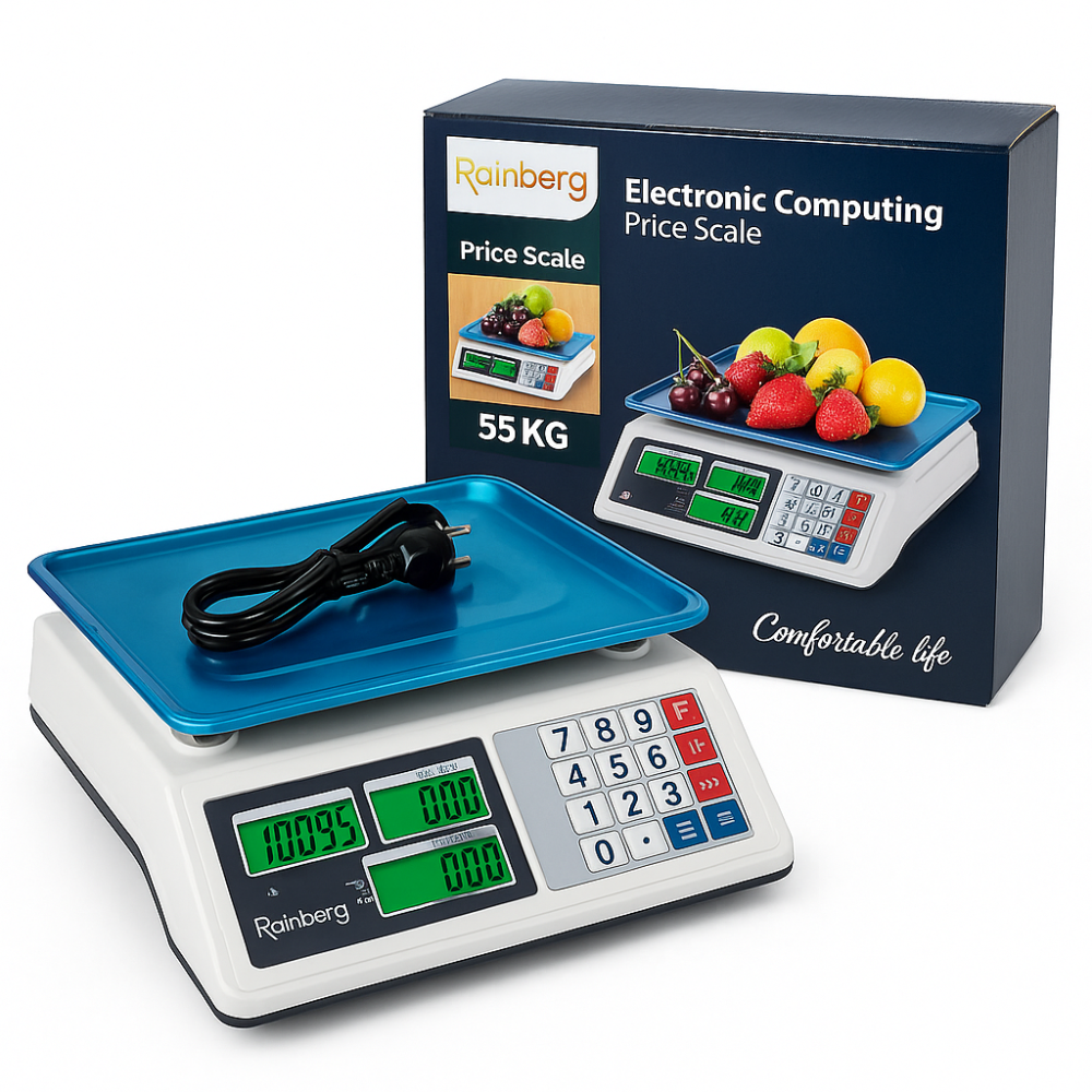 Весы электронные торговые весы до 55 кг Rainberg RB-310 55кг, Весы для продуктов для склада JP-41 Львов - изображение 2