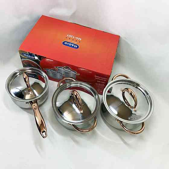 Набір каструль з антипригарним покриттям MAGIO, Набір каструль для електронної плити KY-48 Івано-Франківськ