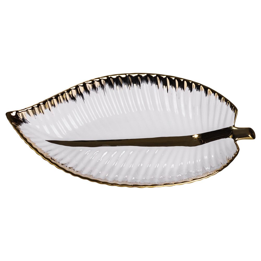 Yiwu Порцелянове блюдо для сервірування стола у формі листя 35×18.5×5 (см) блюдо для подавачі з Коломия - фото 1