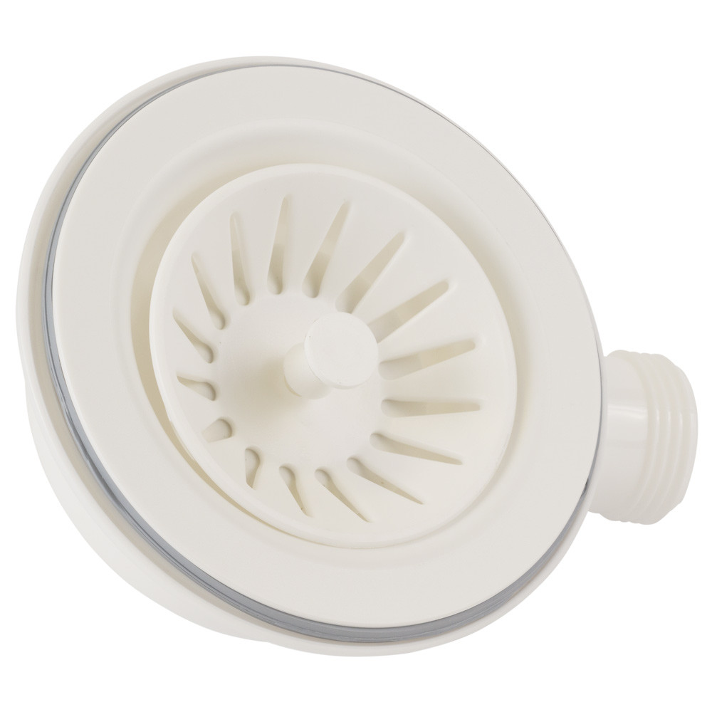 TAU Сифон для кухонной мойки с пластиковым выпуском 3½" выводом под стир. машину круглым перели Київ - фото 9