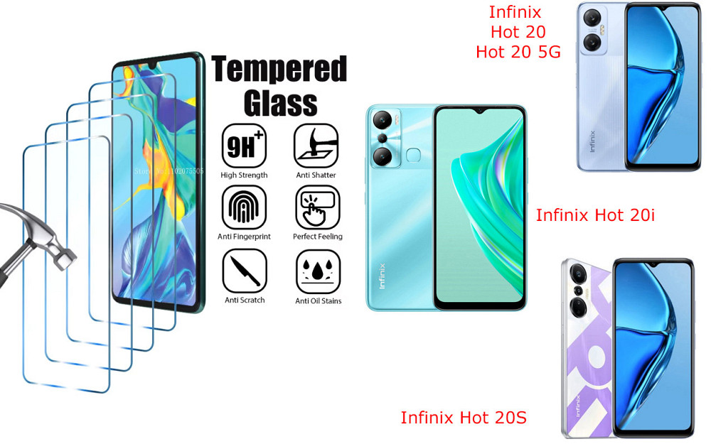 Защитное стекло ArmorGlass для Infinix Hot 20, Hot 20 5G, Hot 20i, Hot 20S – устойчивое к царапинам и ударам Киев - изображение 1