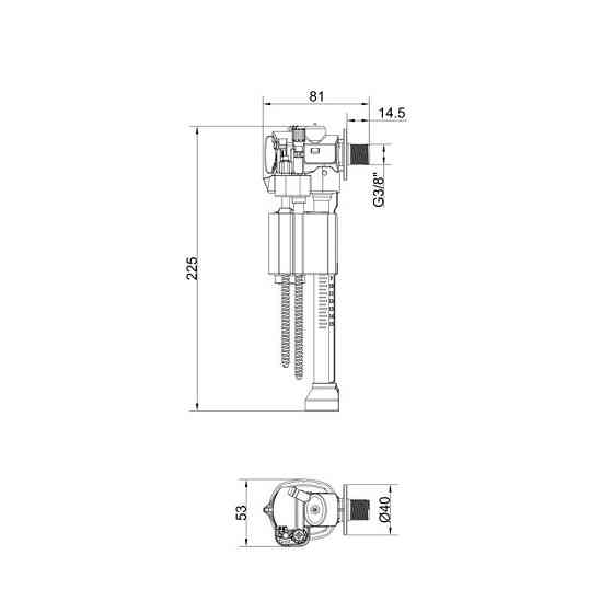 Арматура наповнювальна Koer KT-1101 для інсталяції KT-0407 (KR5644) ( 10535 ) Харків