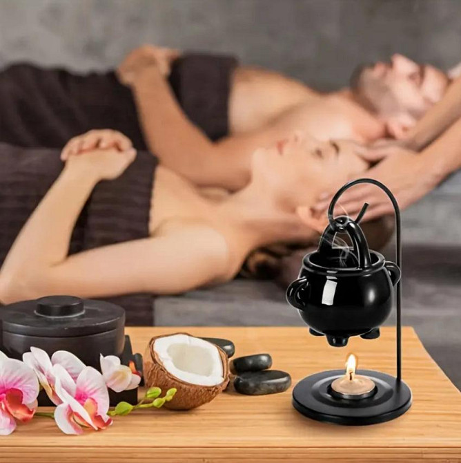 Керамічна аромалампа для свічок, Підвісна масляна лампа для ароматерапії з керамічним дифузором. Київ - фото 2