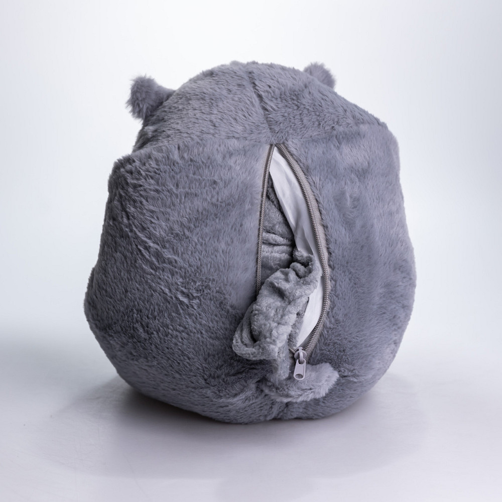 М'яка іграшка-подушка з пледом Хом'як 110×160 (см) плюшевий дитячий плед 3в1 Сірий 7090G Коломыя - изображение 6