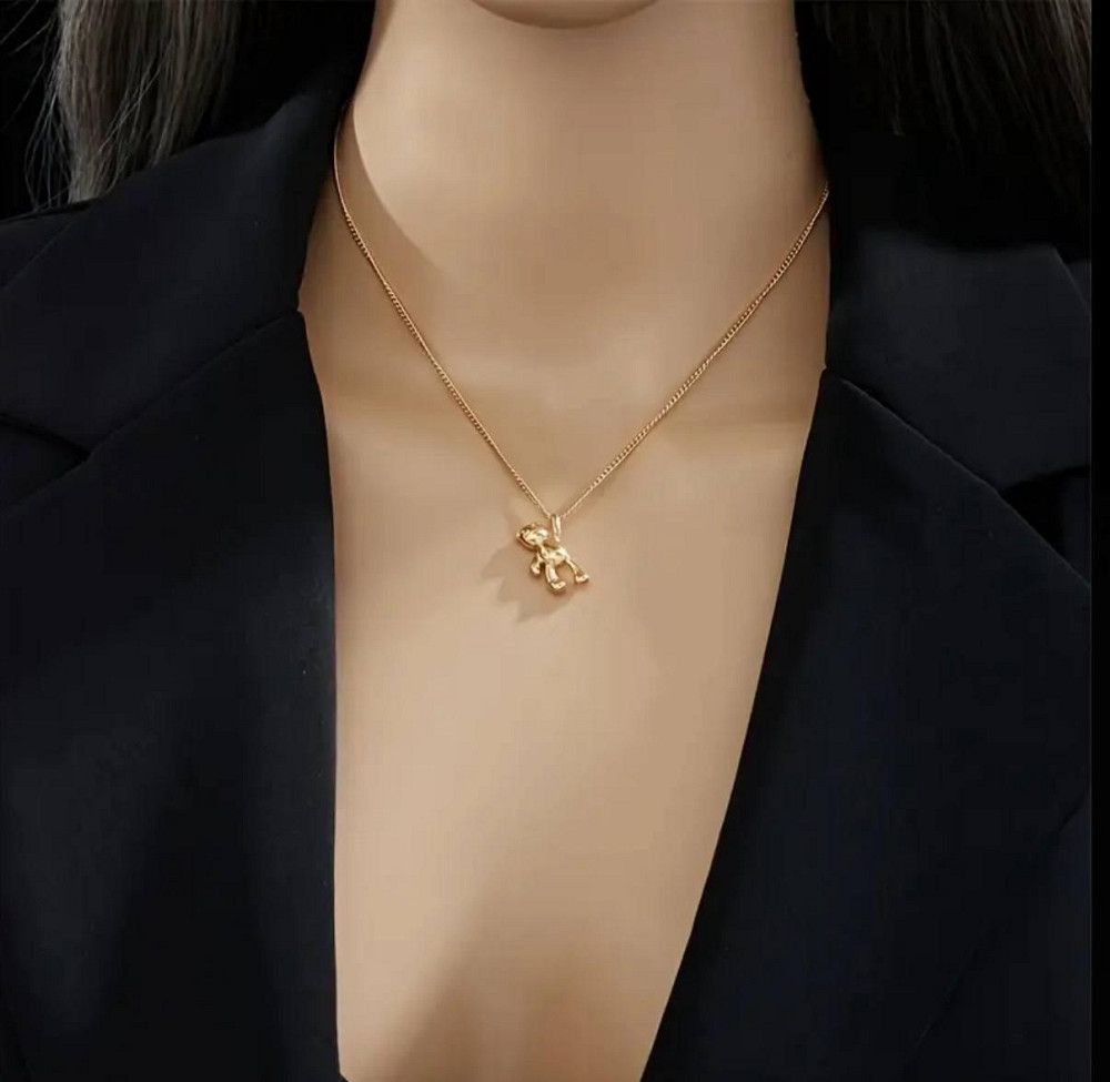 Підвіска ведмедик на ланцюжку – мінімалістична прикраса Київ - фото 3