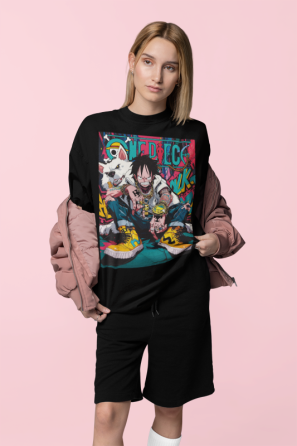 Футболка аниме Волф Аниме Манга Аниме оверсайз (S/M/L) Черний AnimeJ0716 Днепр