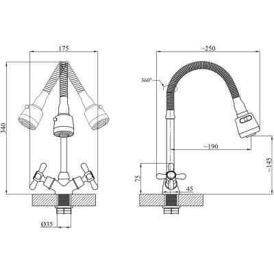 Змішувач Agua Toledo-C039 (CV018082) Вінниця