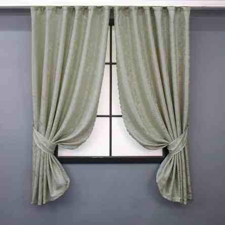 Комплект коротких штор VR-Textil Жаккард Magic № 1602ш Сатин 145х170 см 2 шт (35-0247) Киев