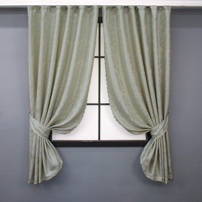 Комплект коротких штор VR-Textil Жаккард Magic № 1602ш Сатин 145х170 см 2 шт (35-0247) Киев - изображение 1