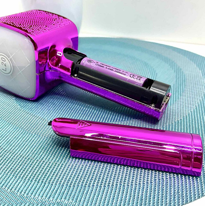 Мікрофон бездротової караоке bluetooth USB акумулятор TF слот 25см Фіолетовий (L20) Чернігів - фото 2