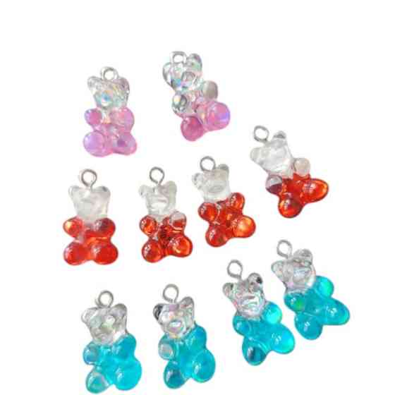 Набор желейных мишек -длина 1,6см, смола, цинковый сплав Киев