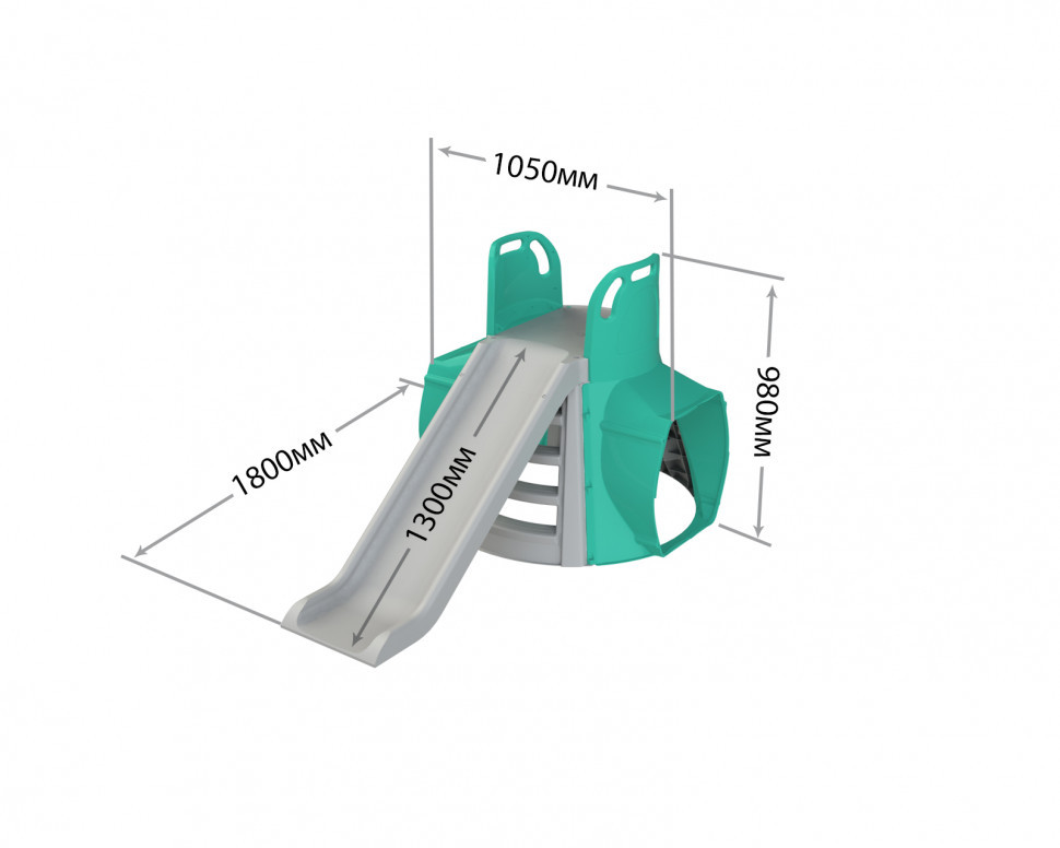 Детская горка с тоннелем 01470/13, 130 см Винница - изображение 2