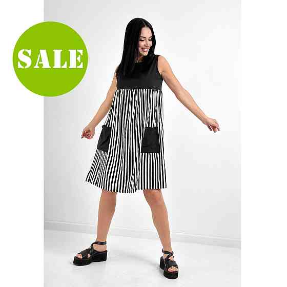 Сукня з завищеною талією "Band" оптом | Норма і батал | Розпродаж моделі Київ