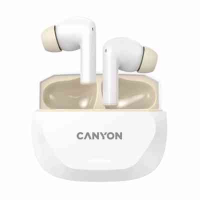 Навушники Canyon Hexagon 7 TWS ANC+ENC Wireless Charge White/Beige (CNS-TWS7WB) Вінниця