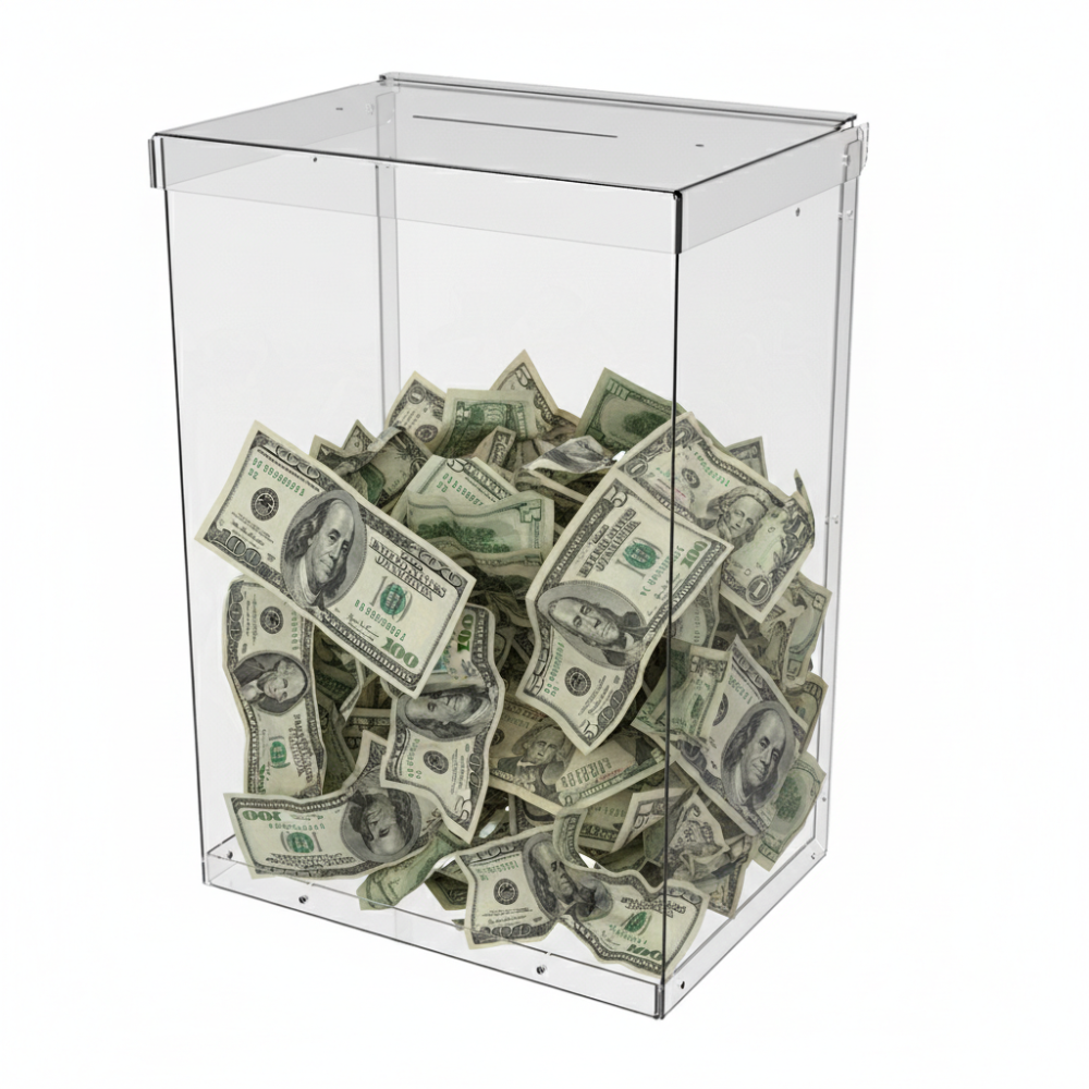 Ящик EKOSTAR без замка для пожертвований и сбора денег 210x150x300. Объем 9.5 литров Киев - изображение 1