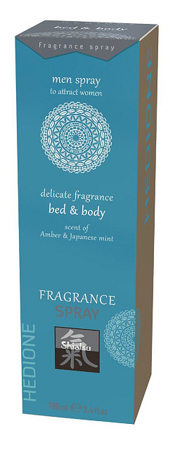 Спрей для тіла та ліжка з феромонами та афродизіаками Shiatsu Fragrance Бурштин та японська м'ята, 100 мл Sex Aura Київ - фото 4