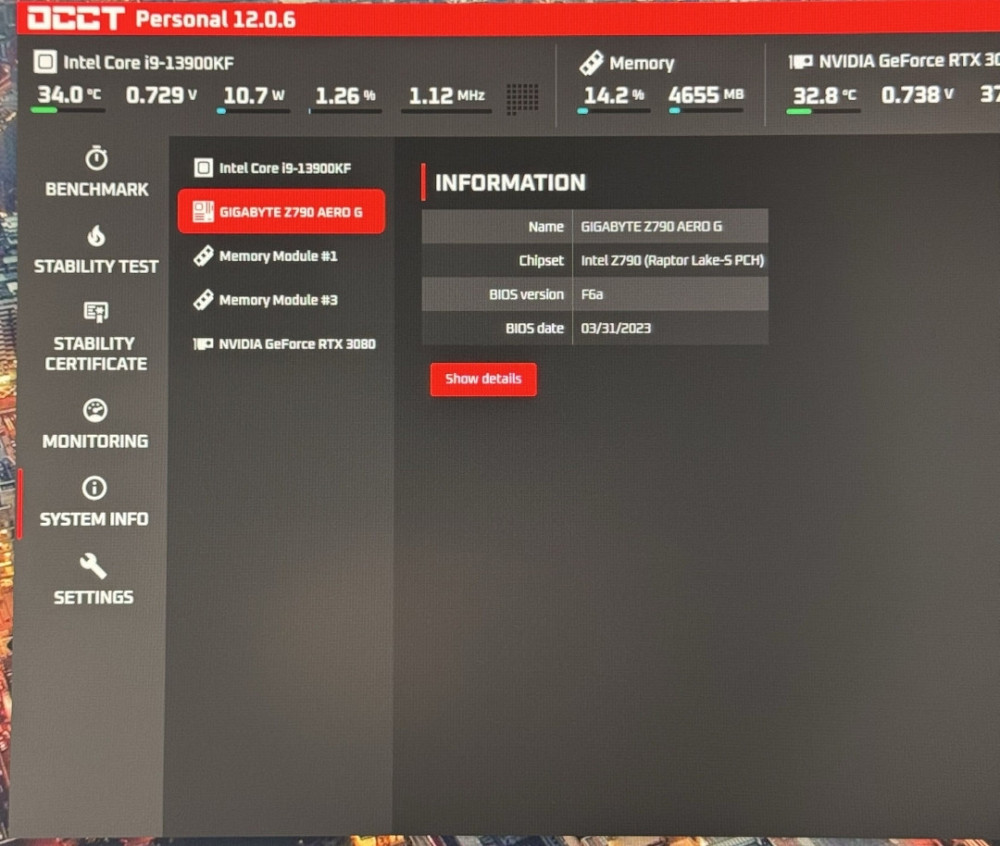 Комплект Core i9 13900KF, Z790 Gigabyte Aero. Киев - изображение 2