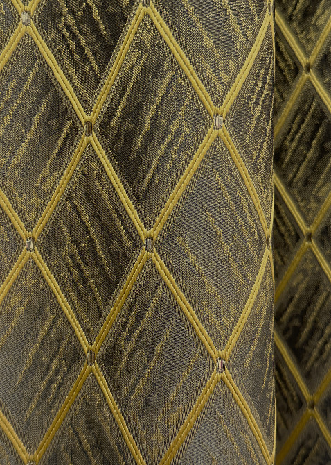 Комплект готових штор VR-Textil Жакард RUBI № 1757ш Темно-сірий з золотистим 100х300 см 2 шт (31-816) Київ - фото 6