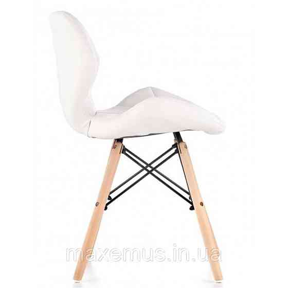 Кухонный стул кресло В-531 экокожа мягкий табурет на ножках в гостинную обеденный стул на кухню белый Мостиська